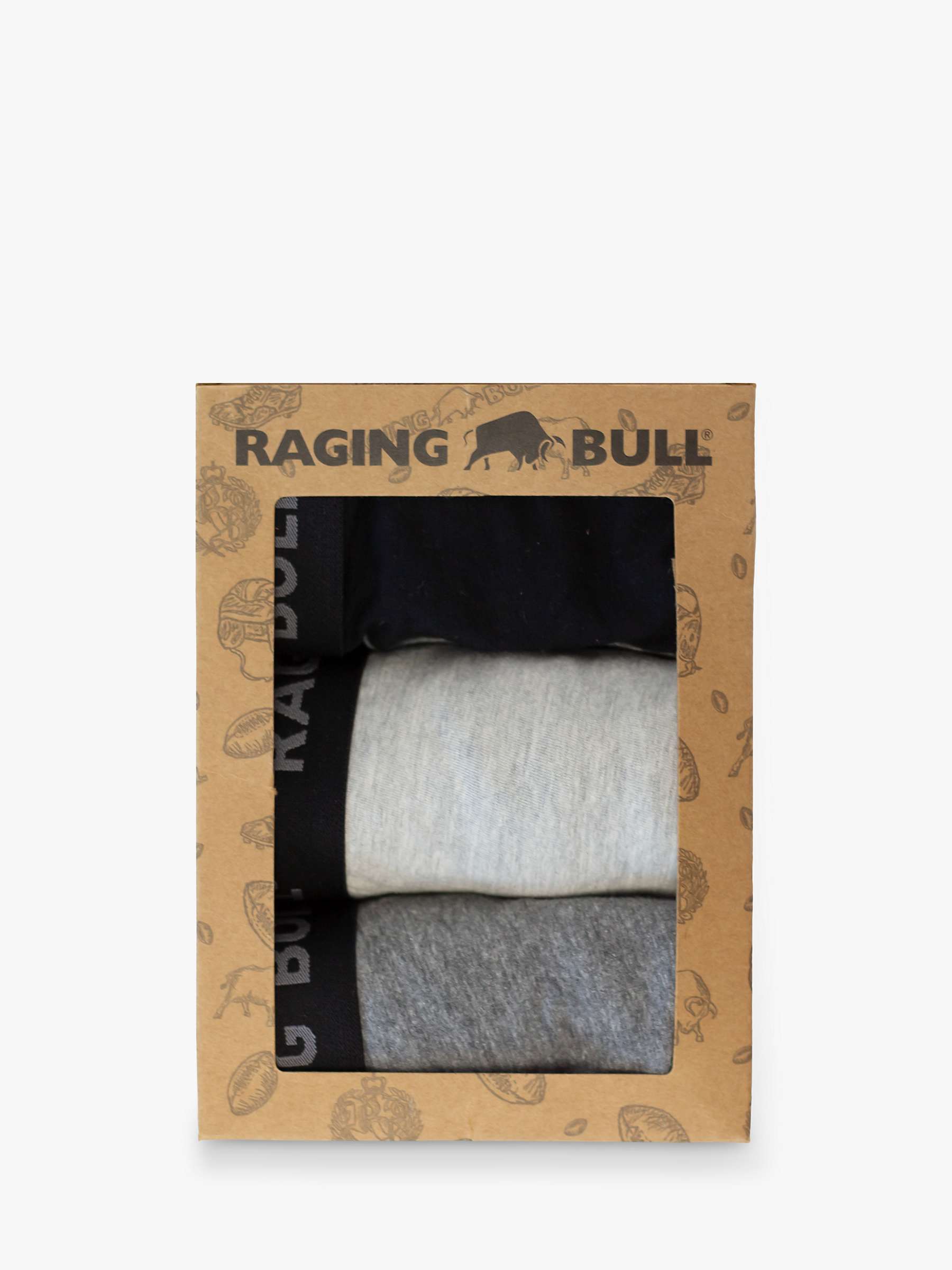 Buy Raging Bull Cotton Stretch Boxers, Pack of 3, Black Online at johnlewis.com