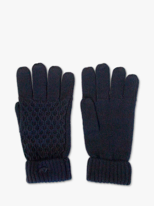 Raging Bull Cable Knit Gloves, Navy