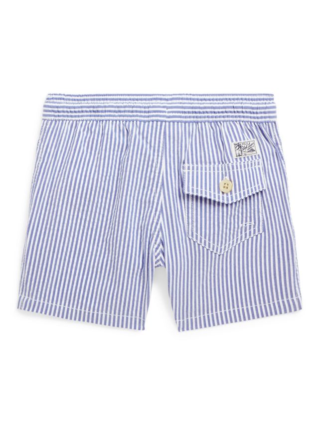 Ralph Lauren Kids' Seersucker Stripe Swim Shorts, Cruise Royal, 2 years