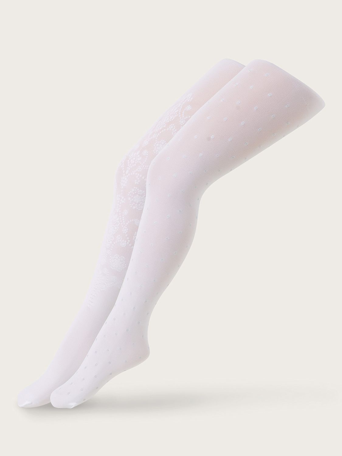 Buy Monsoon Kids' Glitter Tights, Set of 2, Silver Online at johnlewis.com