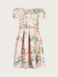 Monsoon Kids' Yumi Scuba Floral Dress, Pink