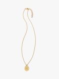HUSH Cliara Initial Pendant Necklace, Gold