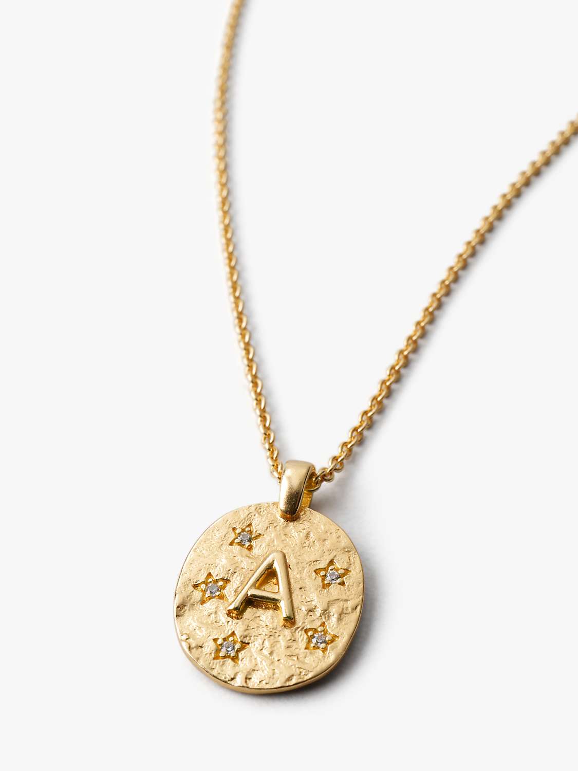 Buy HUSH Cliara Initial Pendant Necklace, Gold Online at johnlewis.com