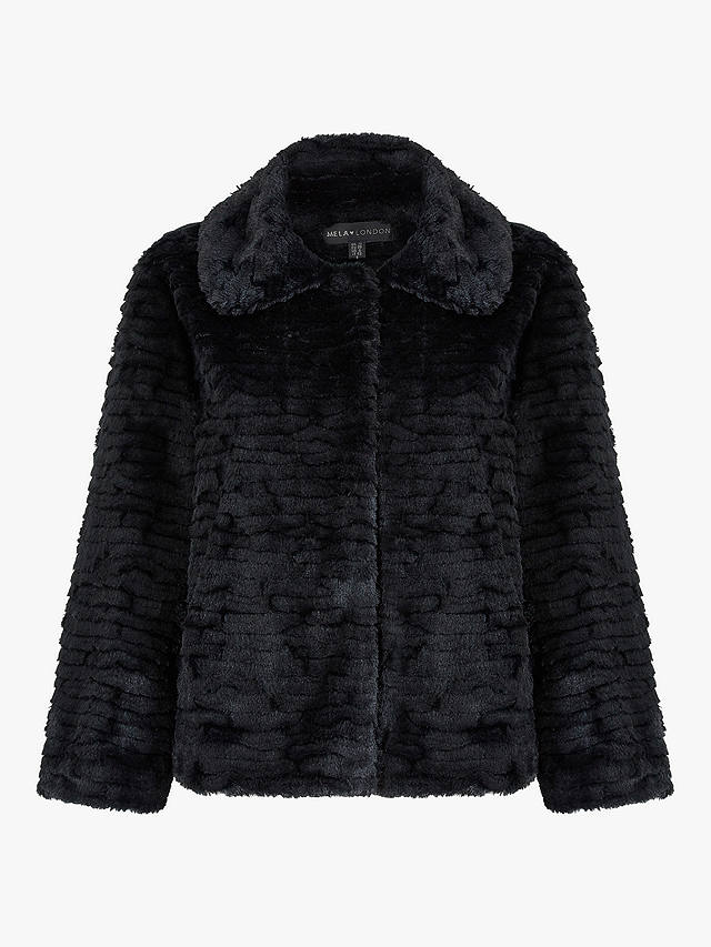 Mela London Faux Fur Jacket, Black