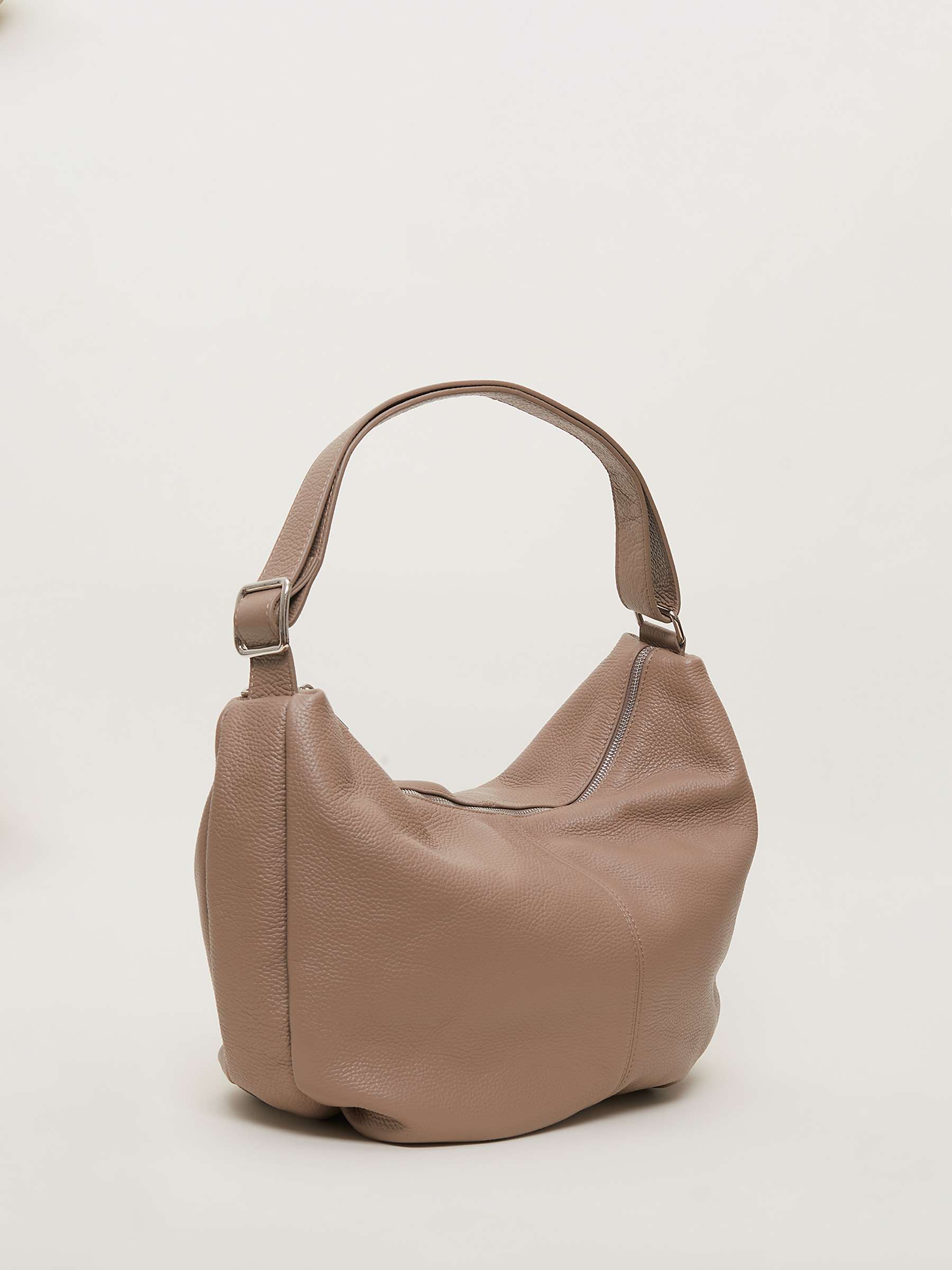 Buy Phase Eight Leather Shopper Bag, Putty White Online at johnlewis.com