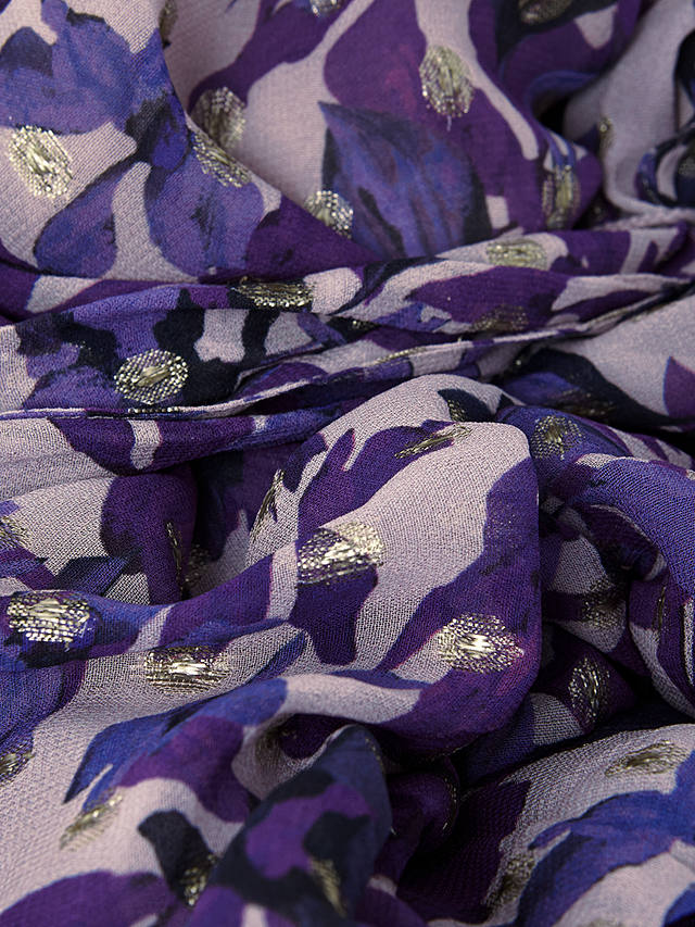 Phase Eight Juliette Floral Fil Coupe Wrap Dress, Latte/Multi