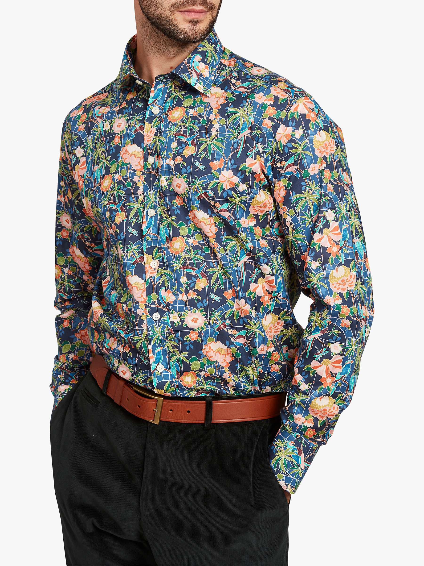 Buy Simon Carter Liberty Fabric Conservatory Shirt, Blue Multi Online at johnlewis.com