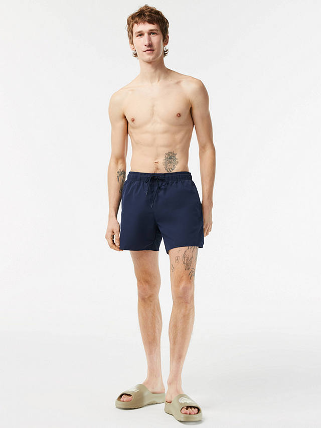 Lacoste Plain Logo Swim Shorts, Navy
