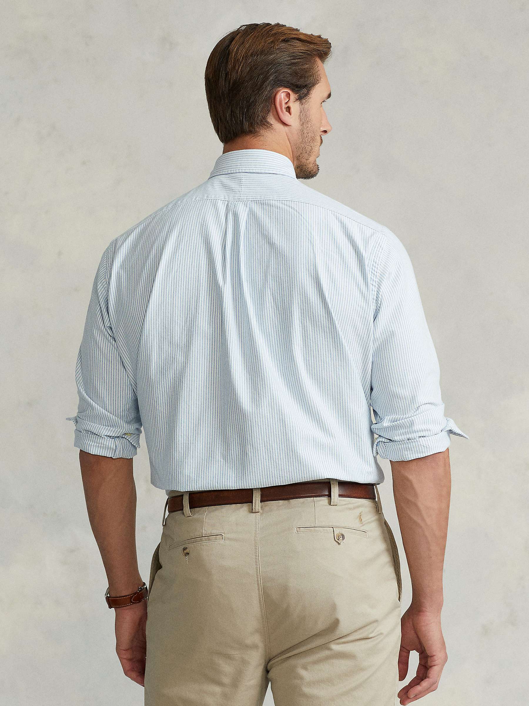 Buy Polo Ralph Lauren Big & Tall Casual Sport Shirt, Blue/White Stripe Online at johnlewis.com