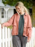Burgs Ashcombe Cotton Casual Jacket, Dusk Pink