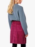 Burgs Penberth Corduroy Skirt, Plum Pink