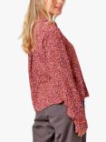 Burgs Holywell Floral LENZING™ ECOVERO™ Shirt, Burgundy Wine