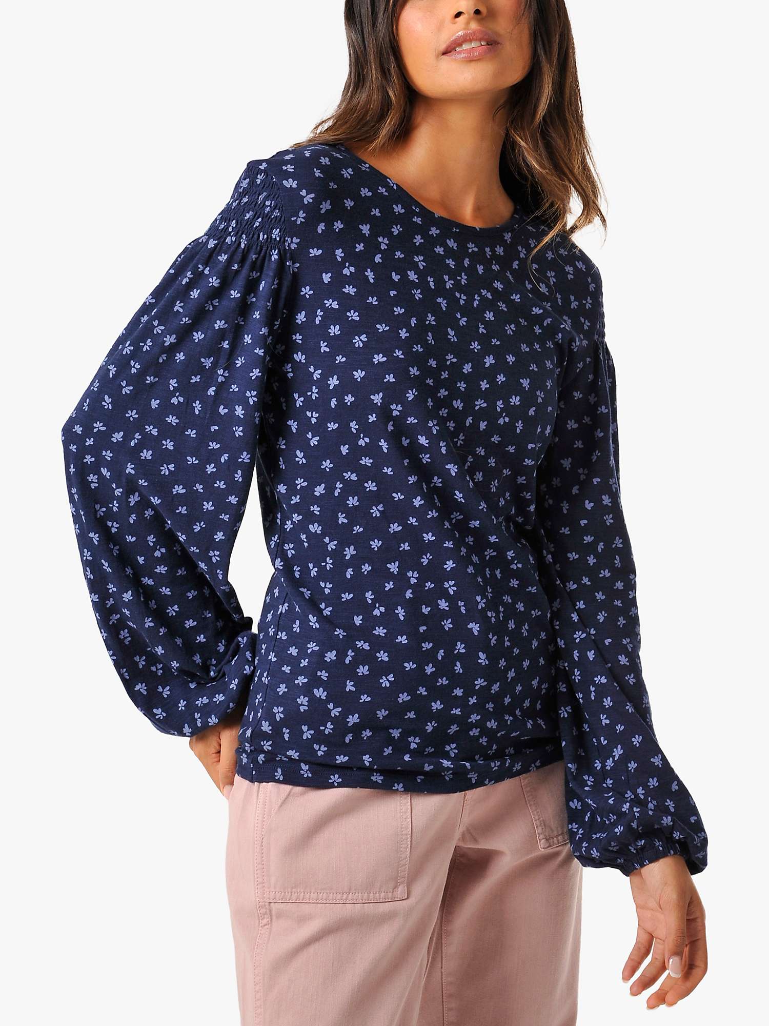 Buy Burgs Marwood Balloon Sleeves Cotton Top Online at johnlewis.com