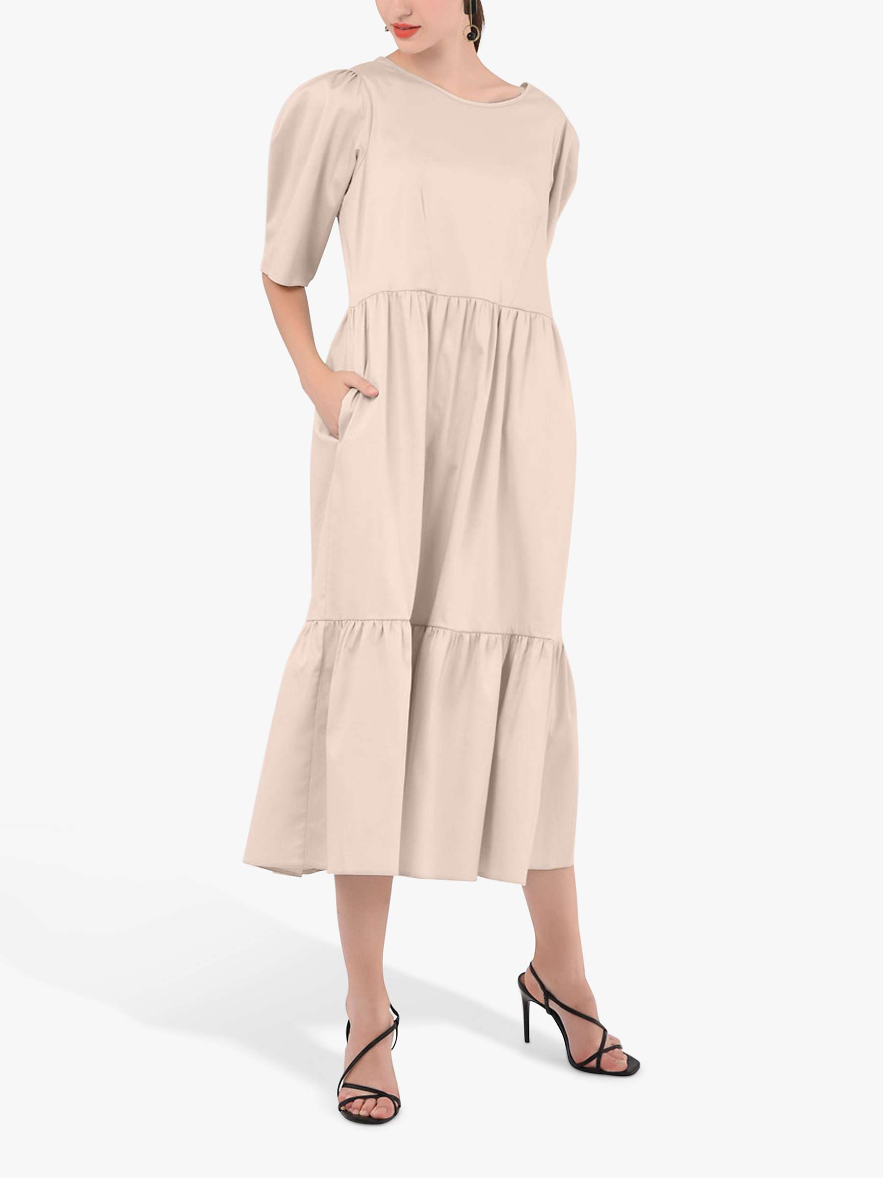 Buy Closet London Puff Sleeve Tiered Midi Dress Online at johnlewis.com