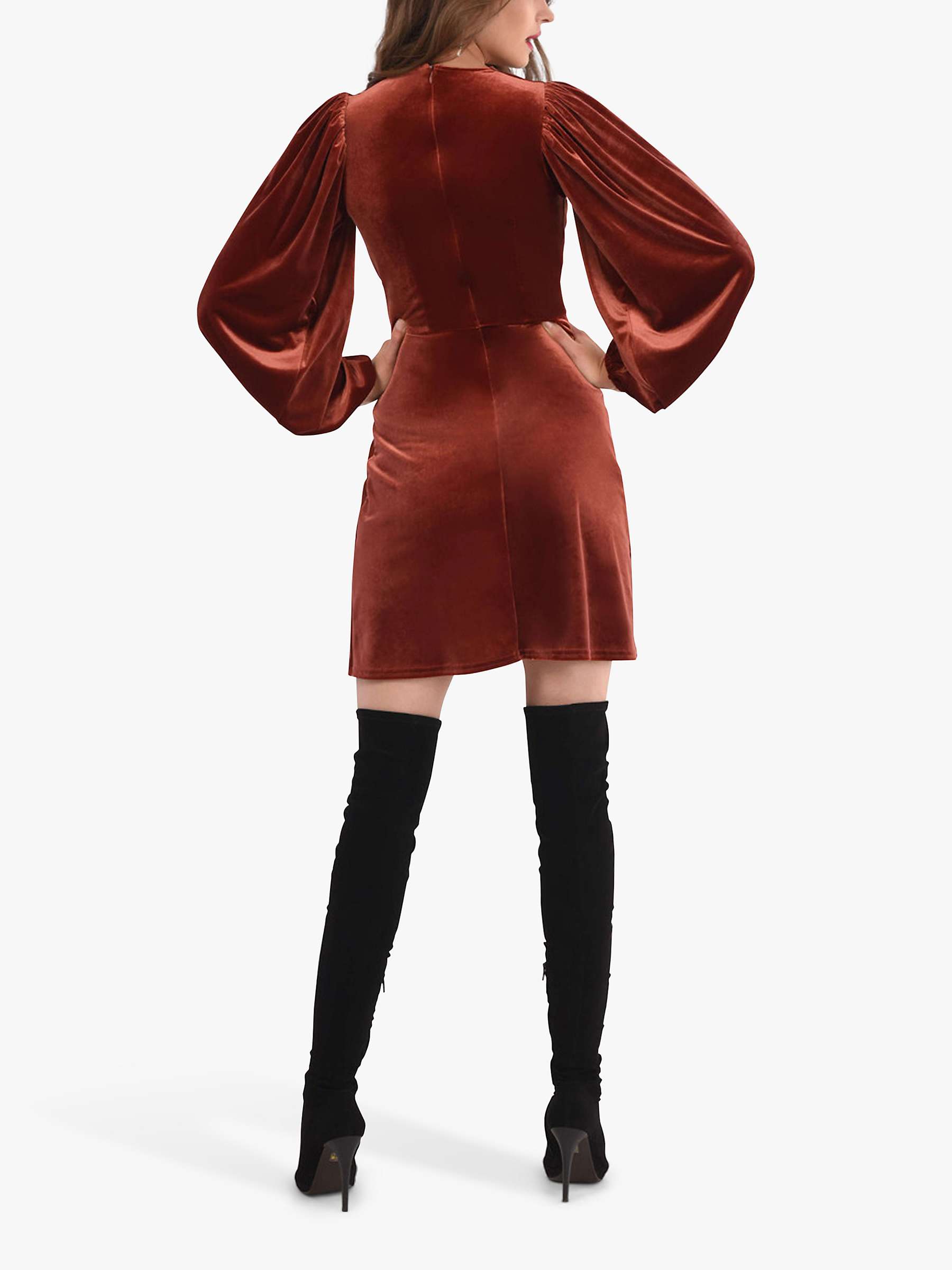 Buy Closet London Velvet Wrap Mini Dress Online at johnlewis.com