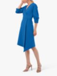 Closet London Pleated Sleeve Wrap Dress, Blue