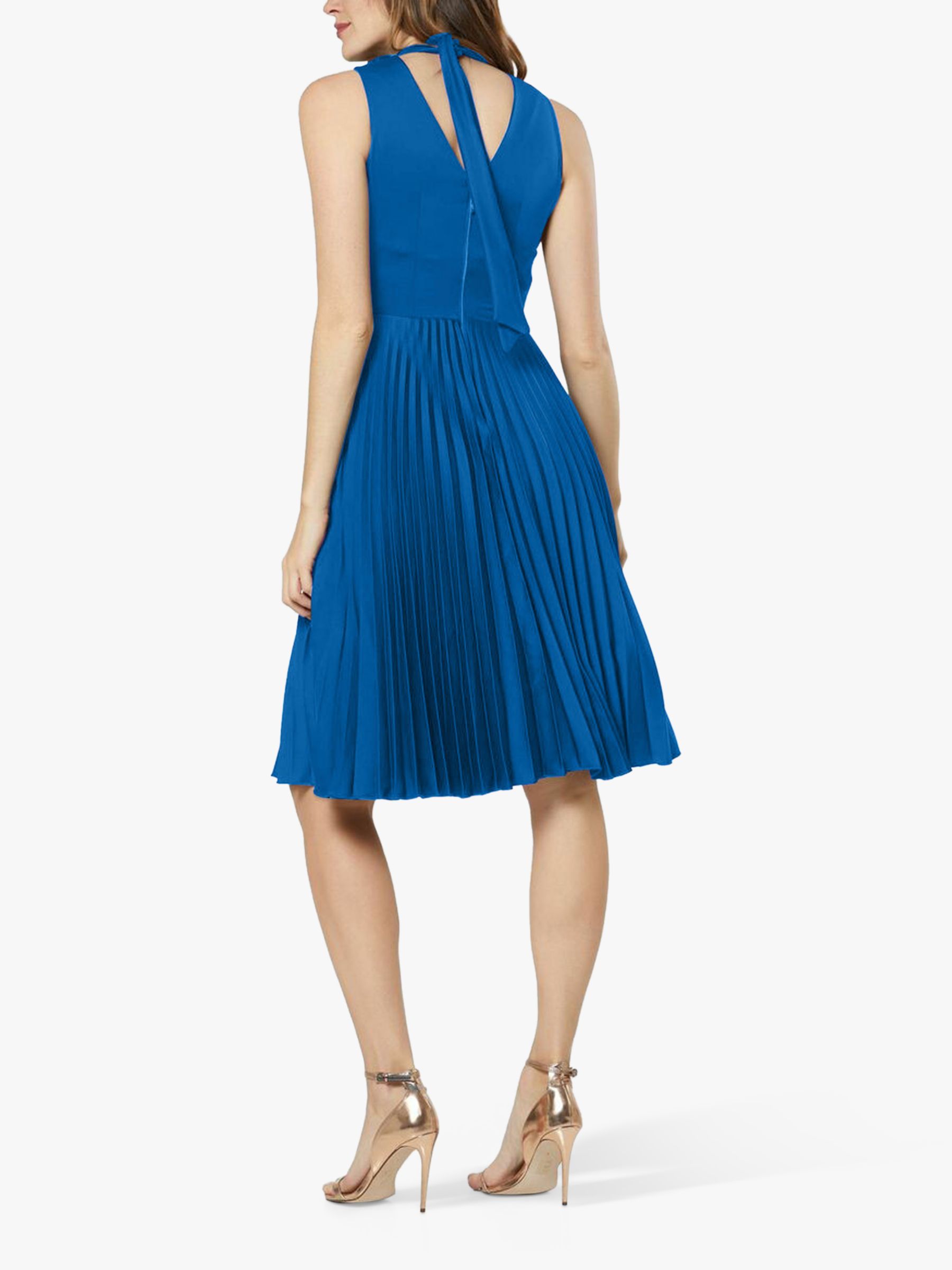 Closet London Pleated Midi Dress, Cobalt at John Lewis & Partners