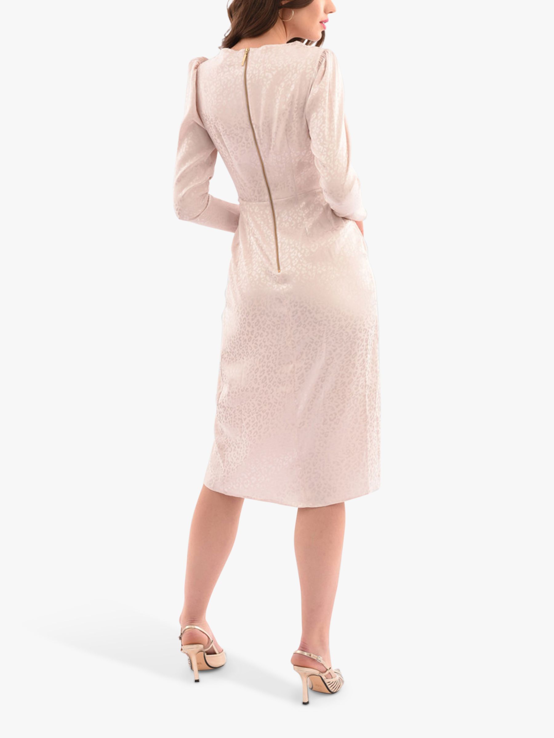 Buy Closet London Drape Jacquard Knee Length Skirt Dress Online at johnlewis.com