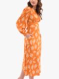 Closet London Leaf Print Midi Dress, Orange