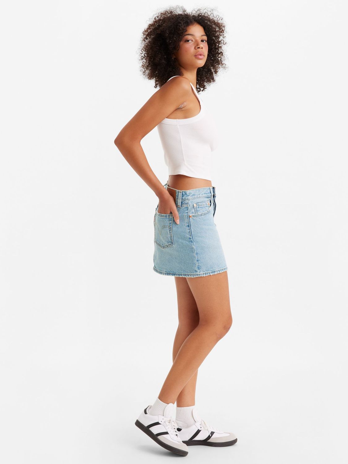 Levi's Icon Denim Skirt, Front And Center at John Lewis & Partners