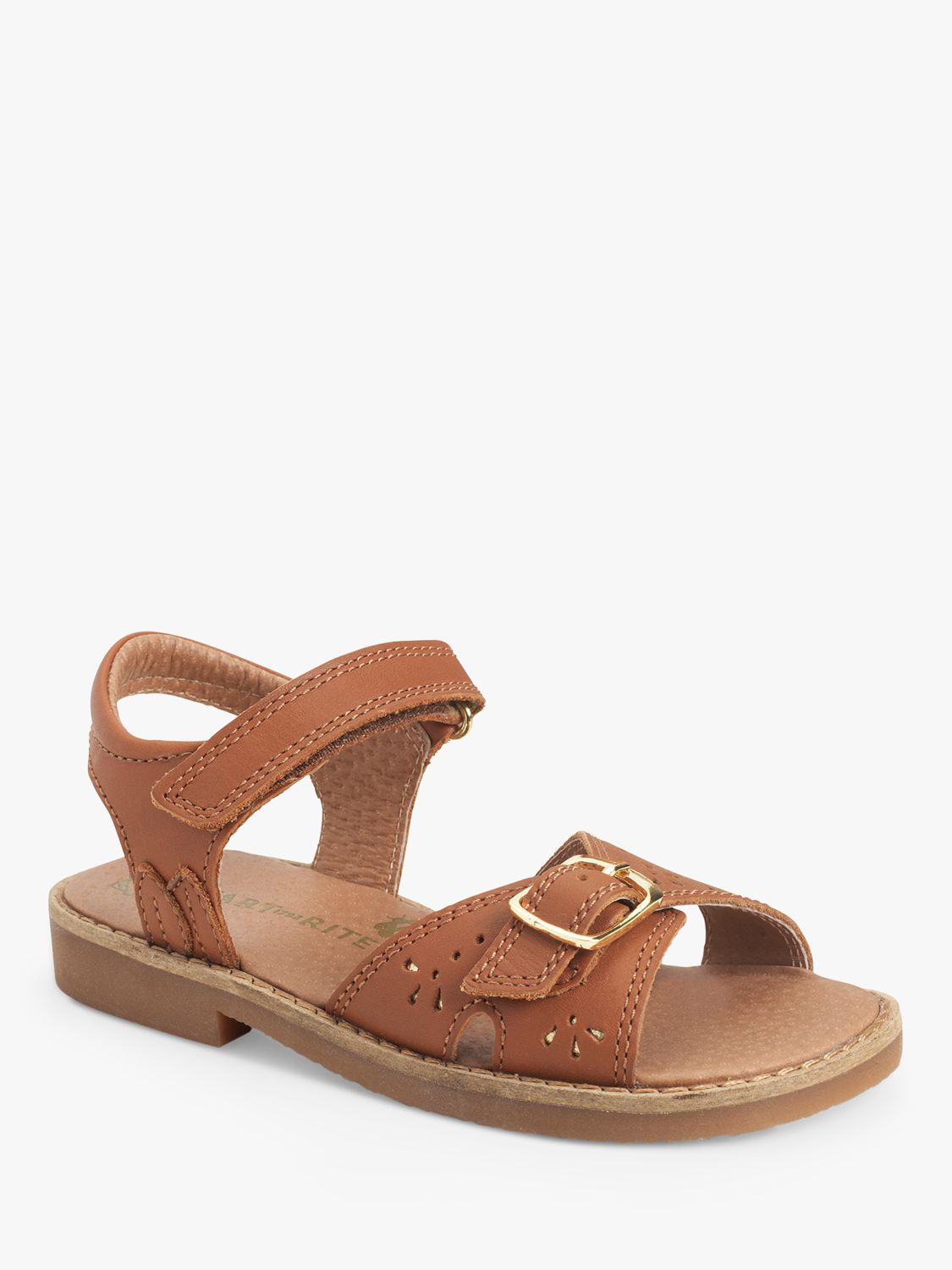 Start-Rite Kids' Holiday Leather Sandals, Tan Leather, 7F Jnr