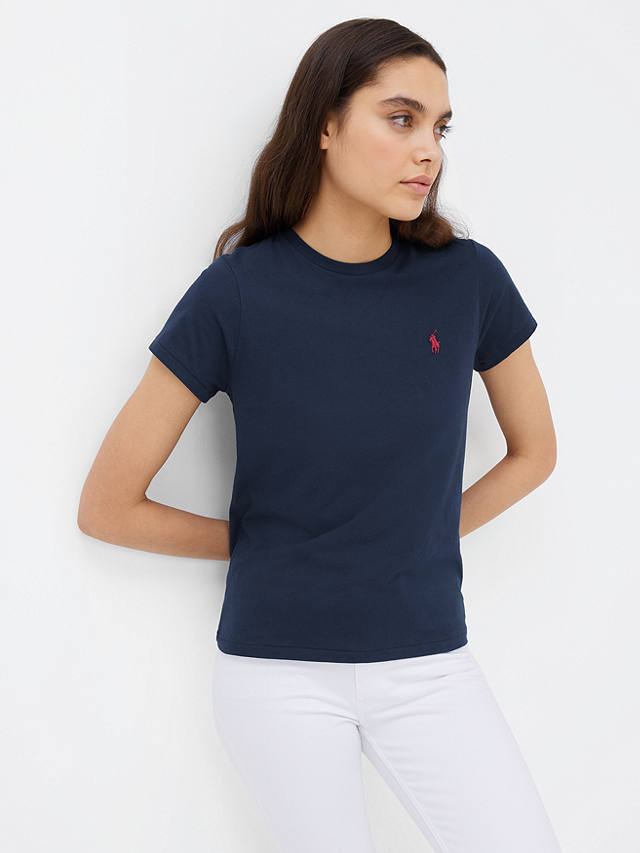 Polo Ralph Lauren Logo Crew Neck Short Sleeve T-Shirt, Cruise Navy