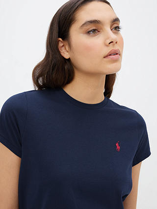 Polo Ralph Lauren Logo Crew Neck Short Sleeve T-Shirt, Cruise Navy