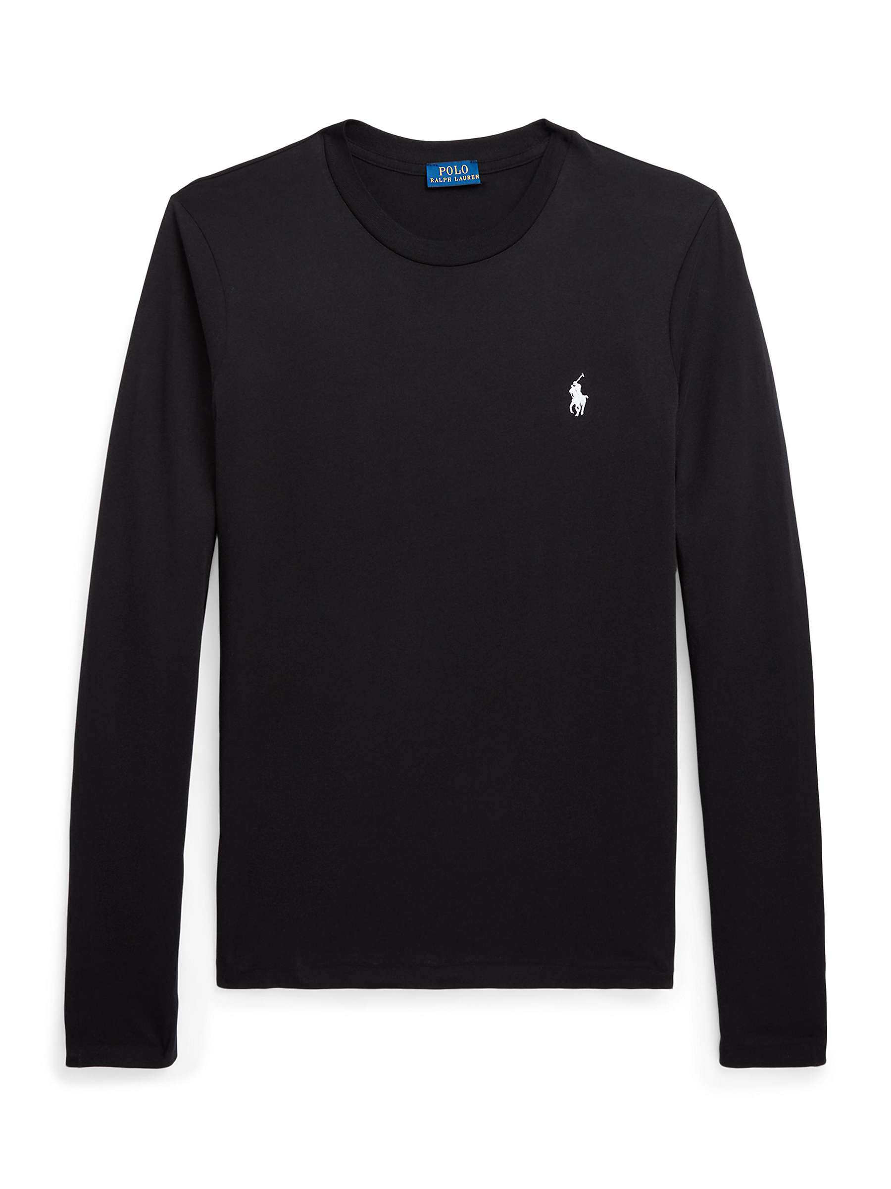 Buy Ralph Lauren Logo Long Sleeve Jersey Top, Polo Black Online at johnlewis.com