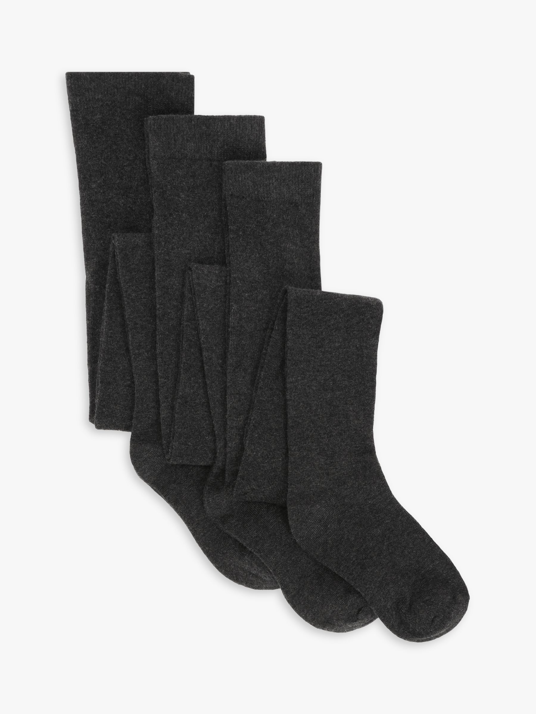 2-pack wool-blend tights - Black/Grey marl - Kids