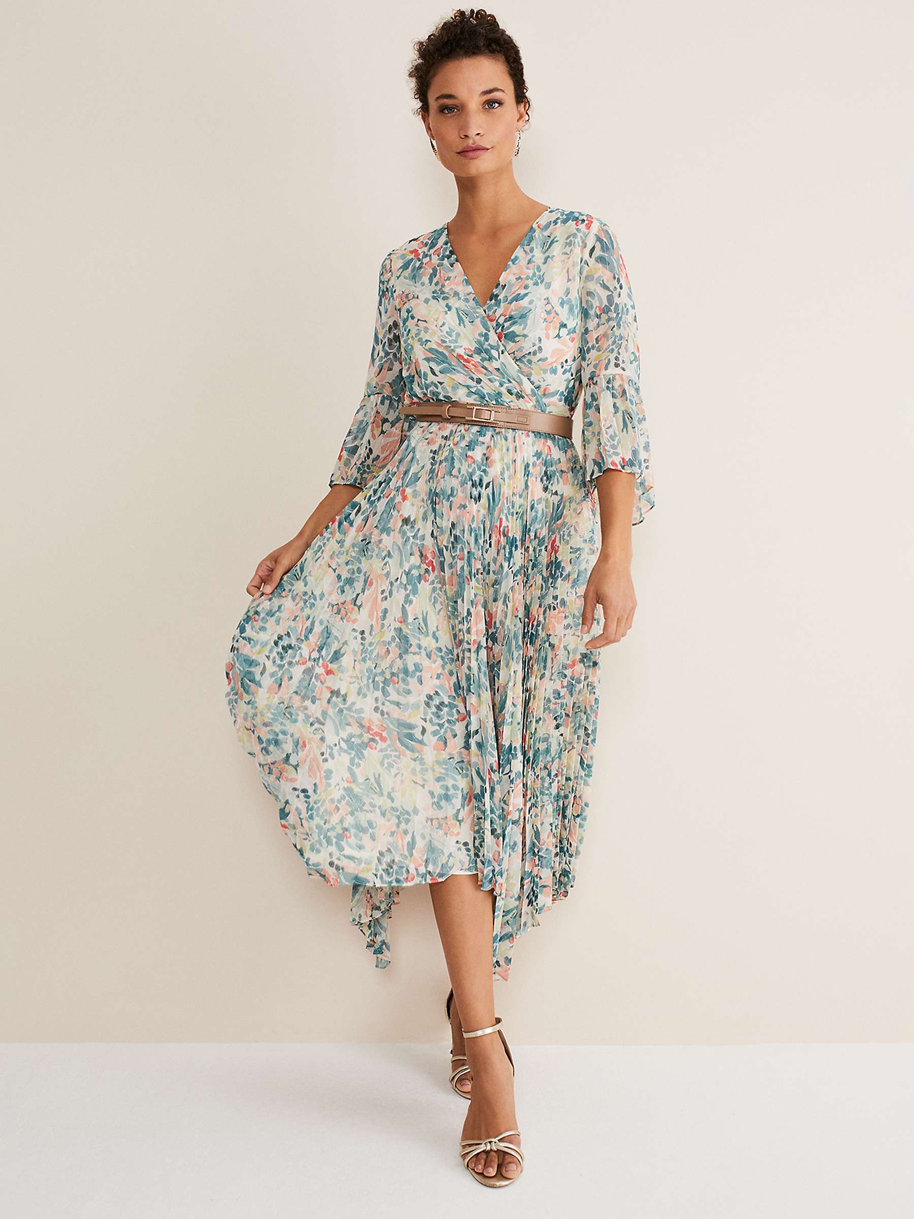 Buy Phase Eight Dani Floral Pleated Midi Dress Online at johnlewis.com