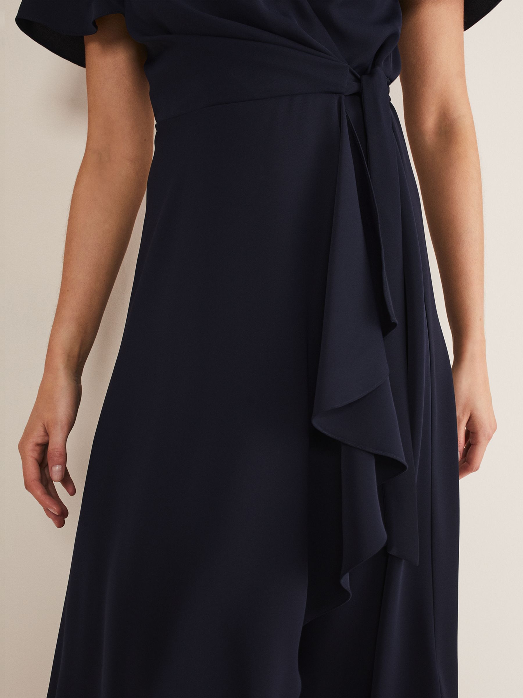 Phase Eight Julissa Wrap Midi Dress, Navy at John Lewis & Partners