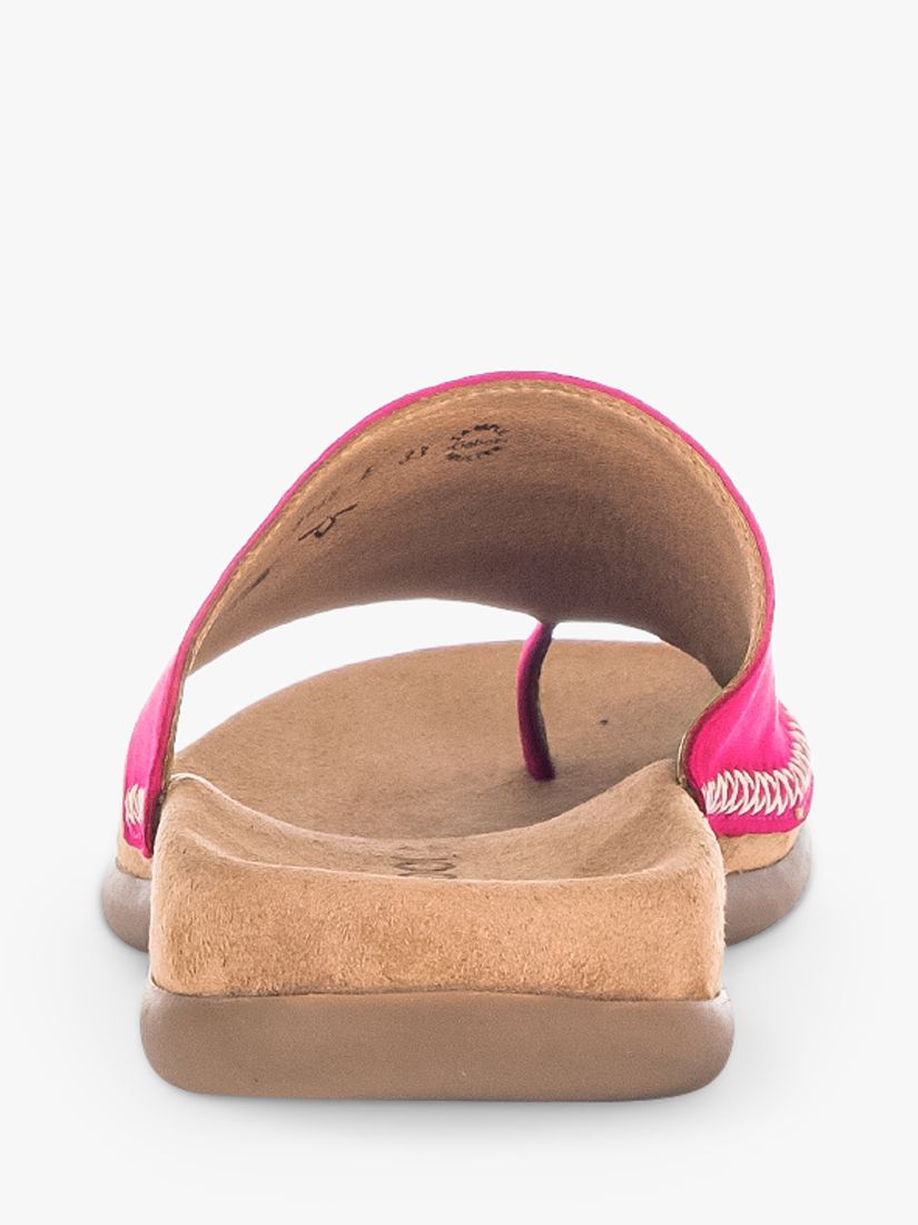 Gabor Leather Mule Sandals, Fuchsia at Lewis & Partners