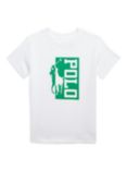 Ralph Lauren Kids' Colour Changing Logo Crew Neck T-Shirt, White