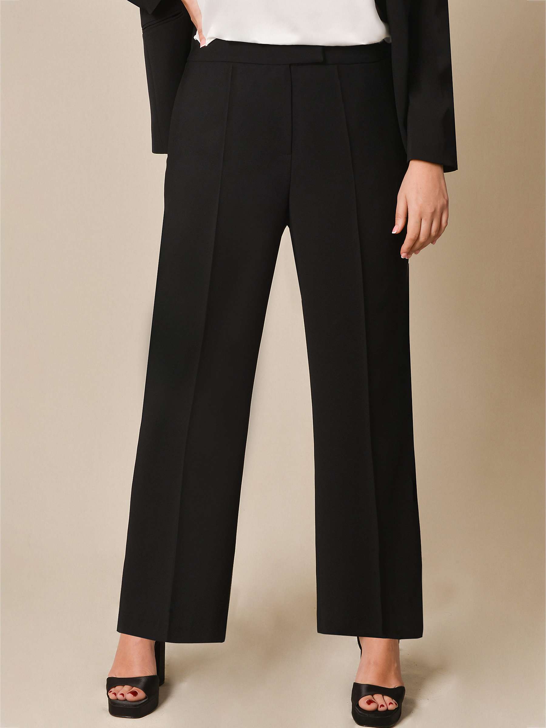 Buy Live Unlimited Straight Cut Trousers, Black Online at johnlewis.com
