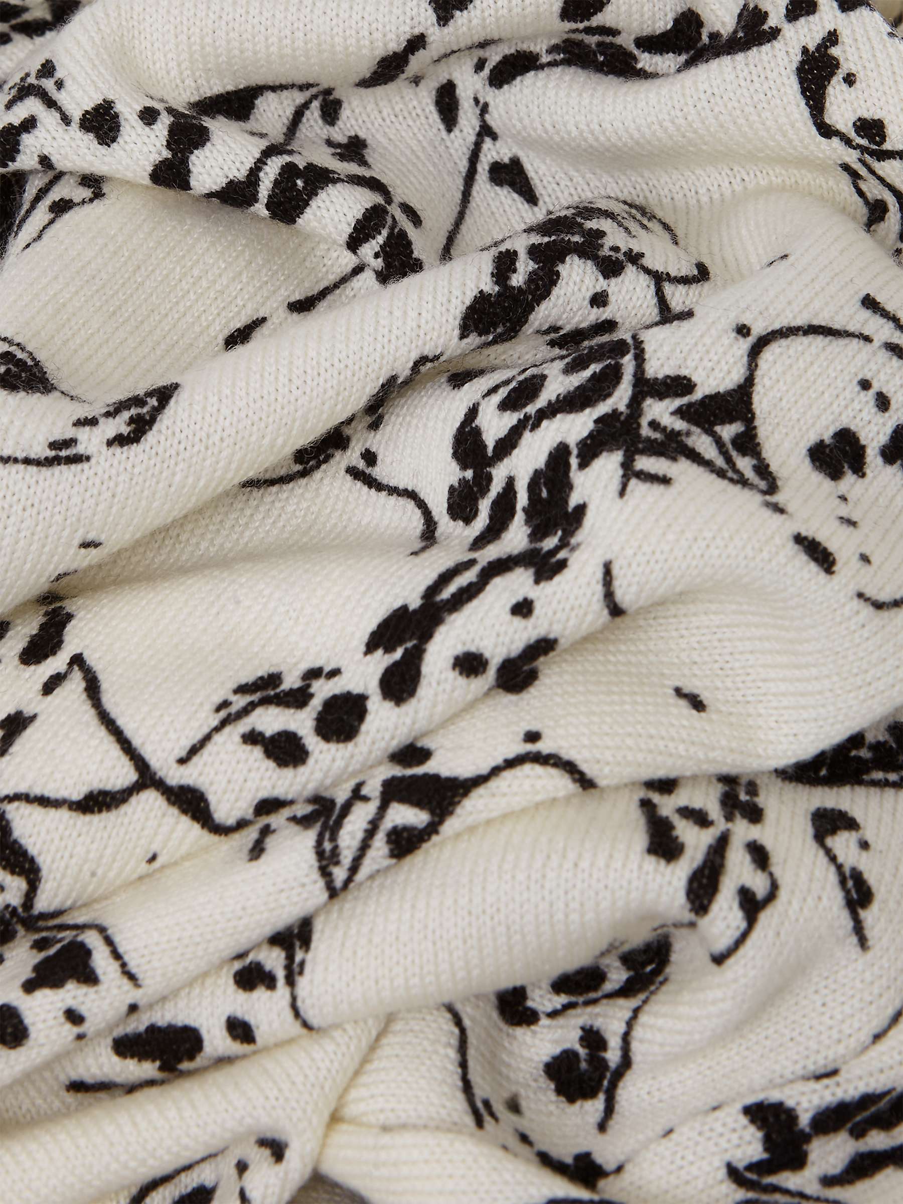 Buy Hobbs Brooke Merino Wool Dalmatian Jumper, Ivory/Black Online at johnlewis.com