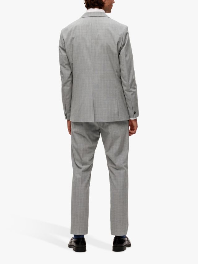 SELECTED HOMME Check Slim Fit Blazer, Light Grey Melange, 36R