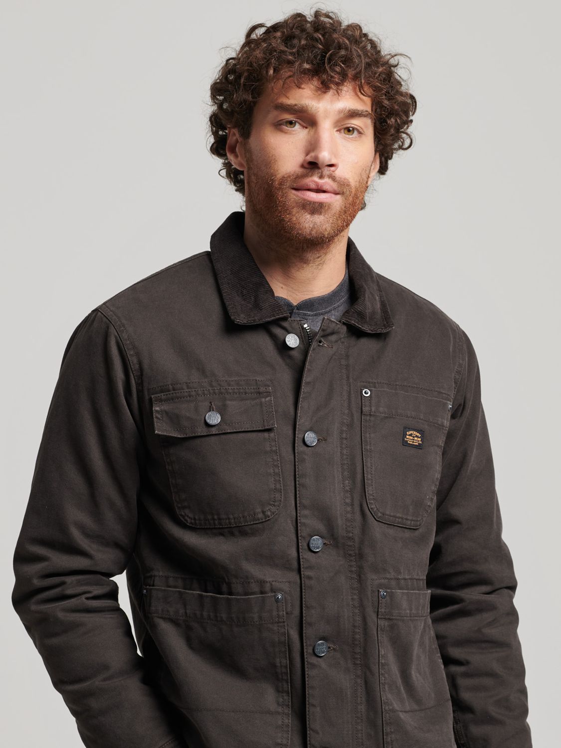 Superdry Workwear Ranch Jacket, Bison Black, S