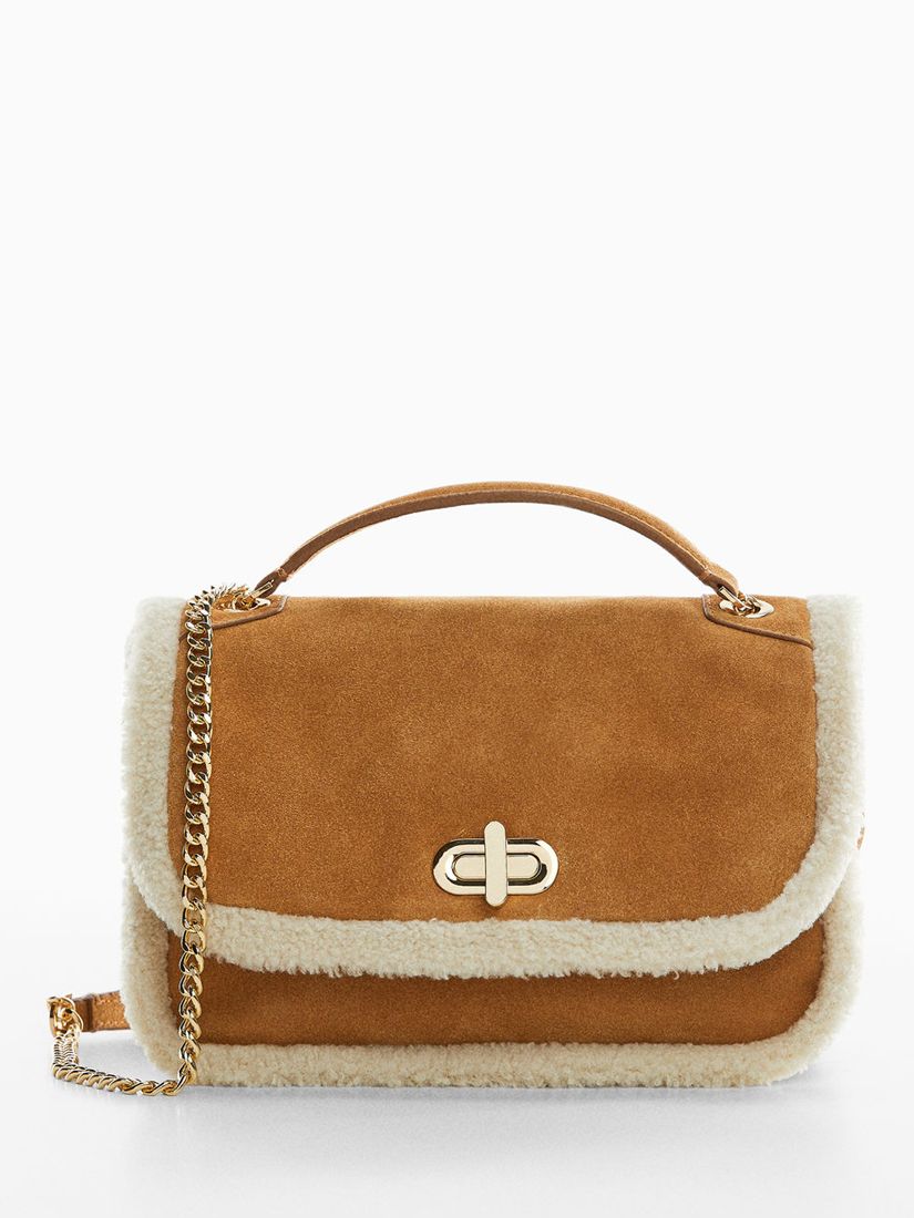 Mango Buckle Detail Cross Body Bag, Brown, Brown at John Lewis