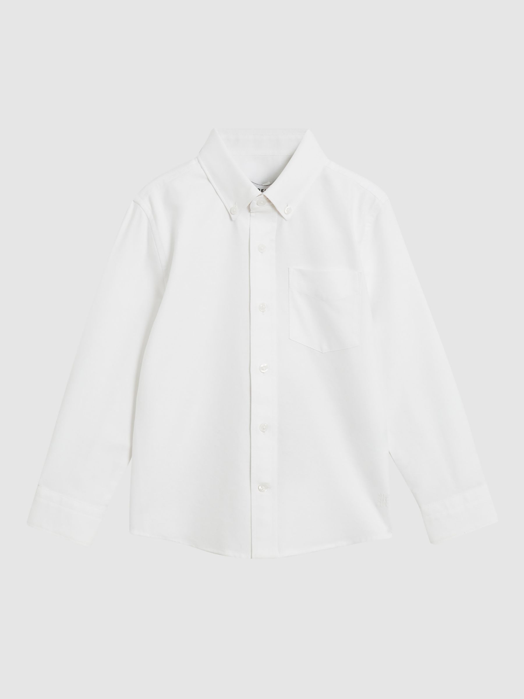 Reiss Kids' Greenwich Oxford Shirt, White, 4-5 years