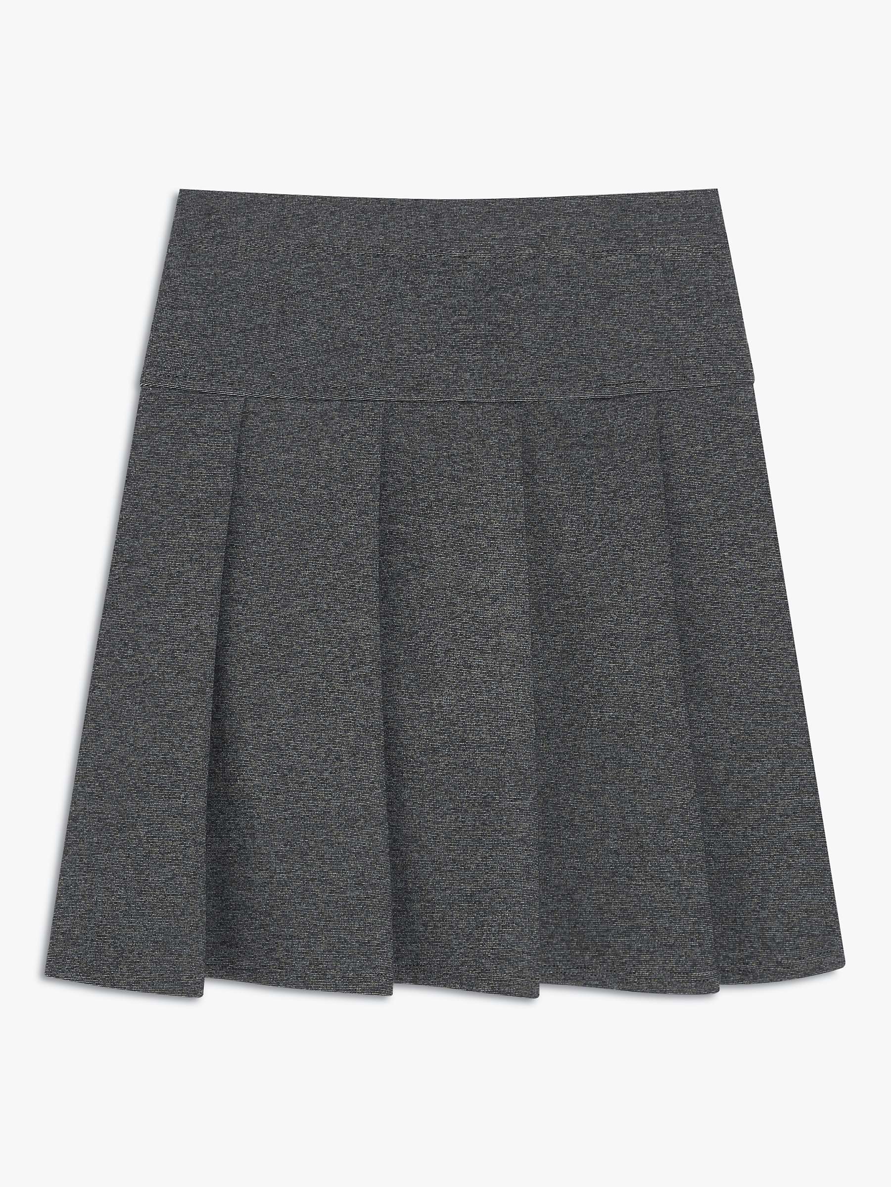 Buy John Lewis Girls' Jersey Panel Pleated School Skirt, Grey Mid Online at johnlewis.com