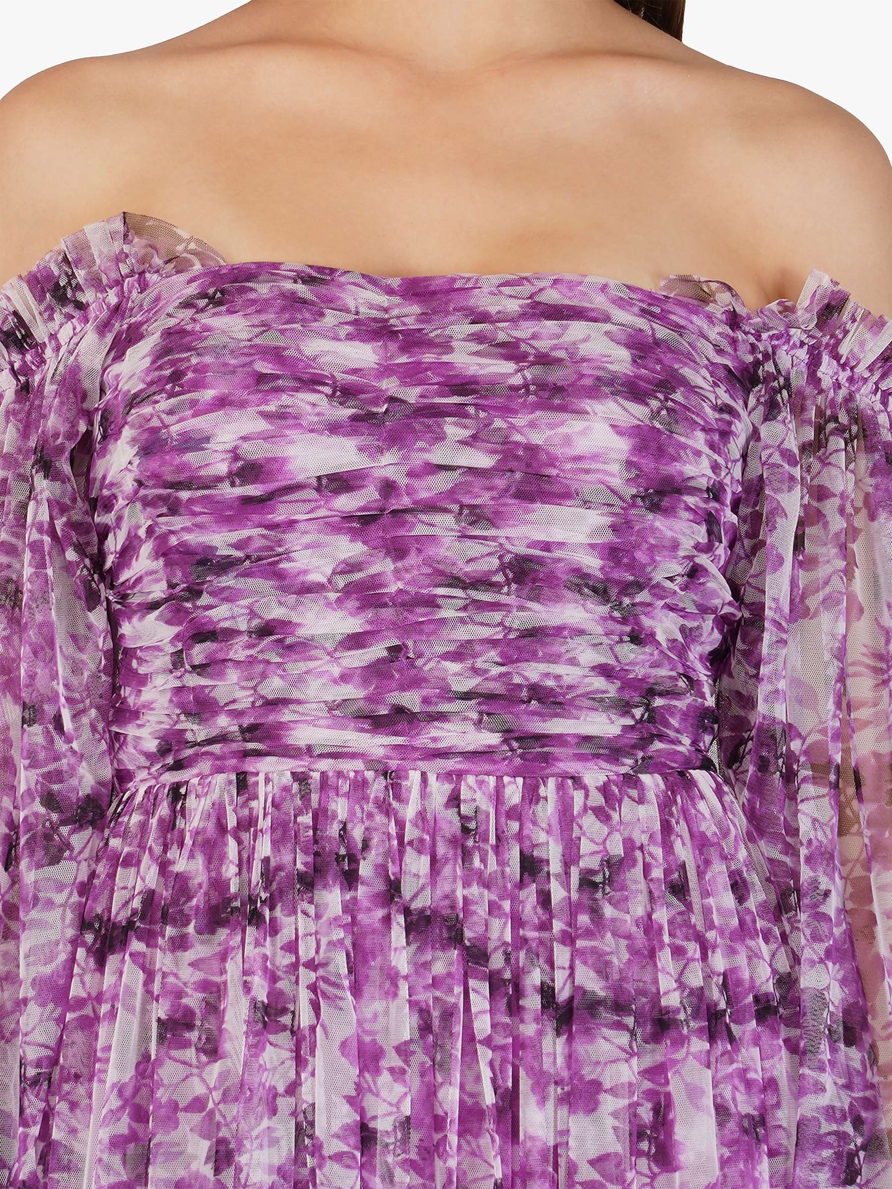 Buy Lace & Beads Lana Floral Print Off Shoulder Maxi Dress Online at johnlewis.com