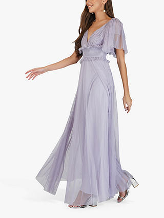 Lace & Beads Shelby Maxi Dress, Lilac at John Lewis & Partners