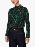 Whistles Blurred Floral Knit Top, Black/Multi