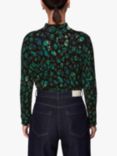 Whistles Blurred Floral Knit Top, Black/Multi