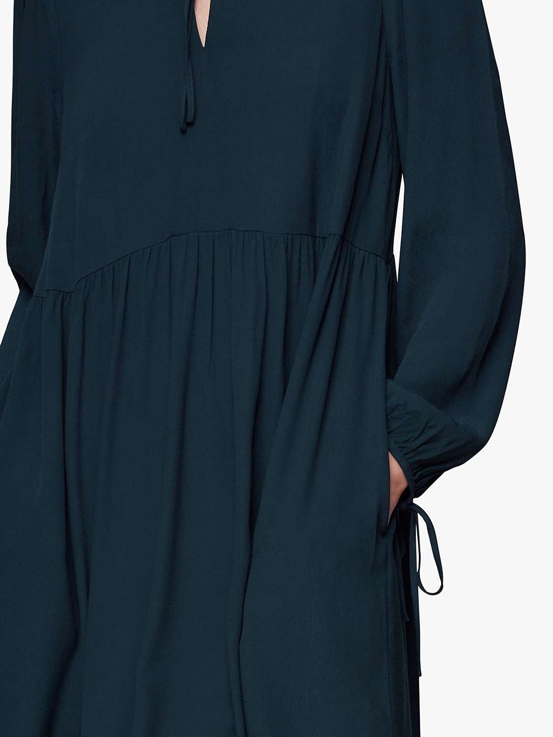 Buy Whistles Lyla Trapeze Midi Dress, Teal Online at johnlewis.com