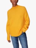 Whistles Oversize Funnel Neck Wool Blend Jumper, Yellow
