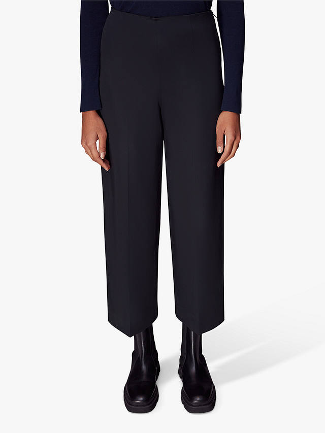 Whistles Katie Cropped Trousers, Navy