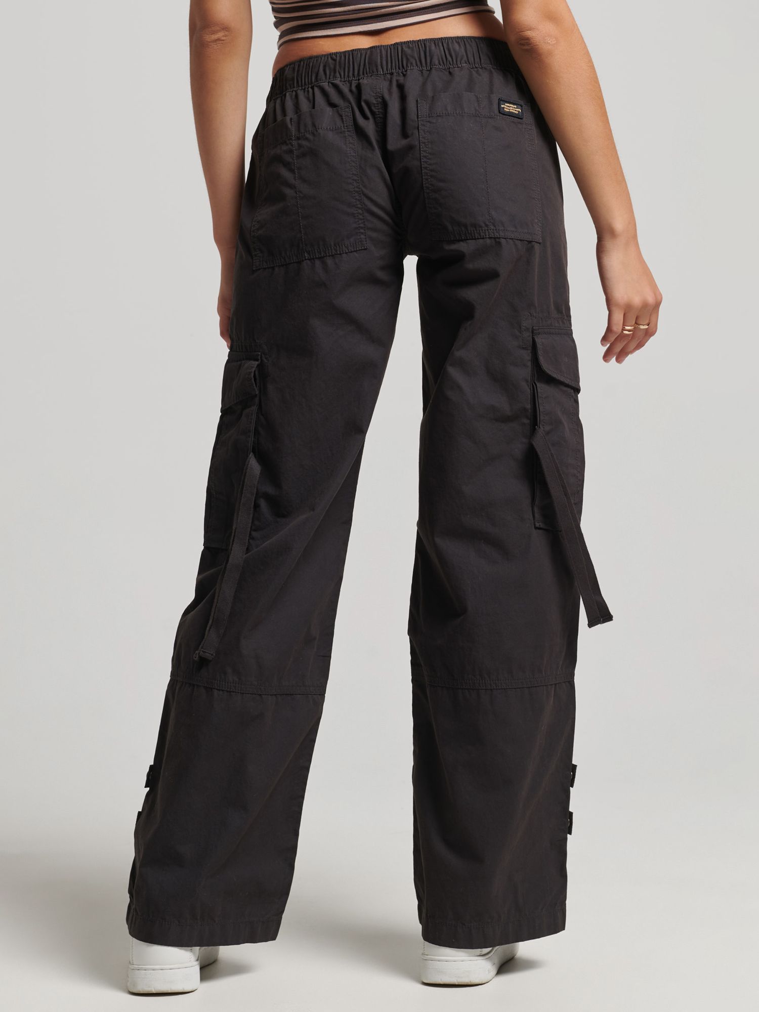 Buy Superdry Low Rise Wide Leg Cargo Trousers Online at johnlewis.com