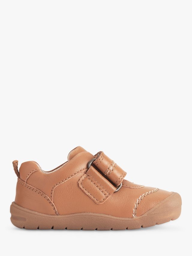 Start-Rite Baby Footprint Leather Pre-Walker Shoes, Tan, 3F Jnr
