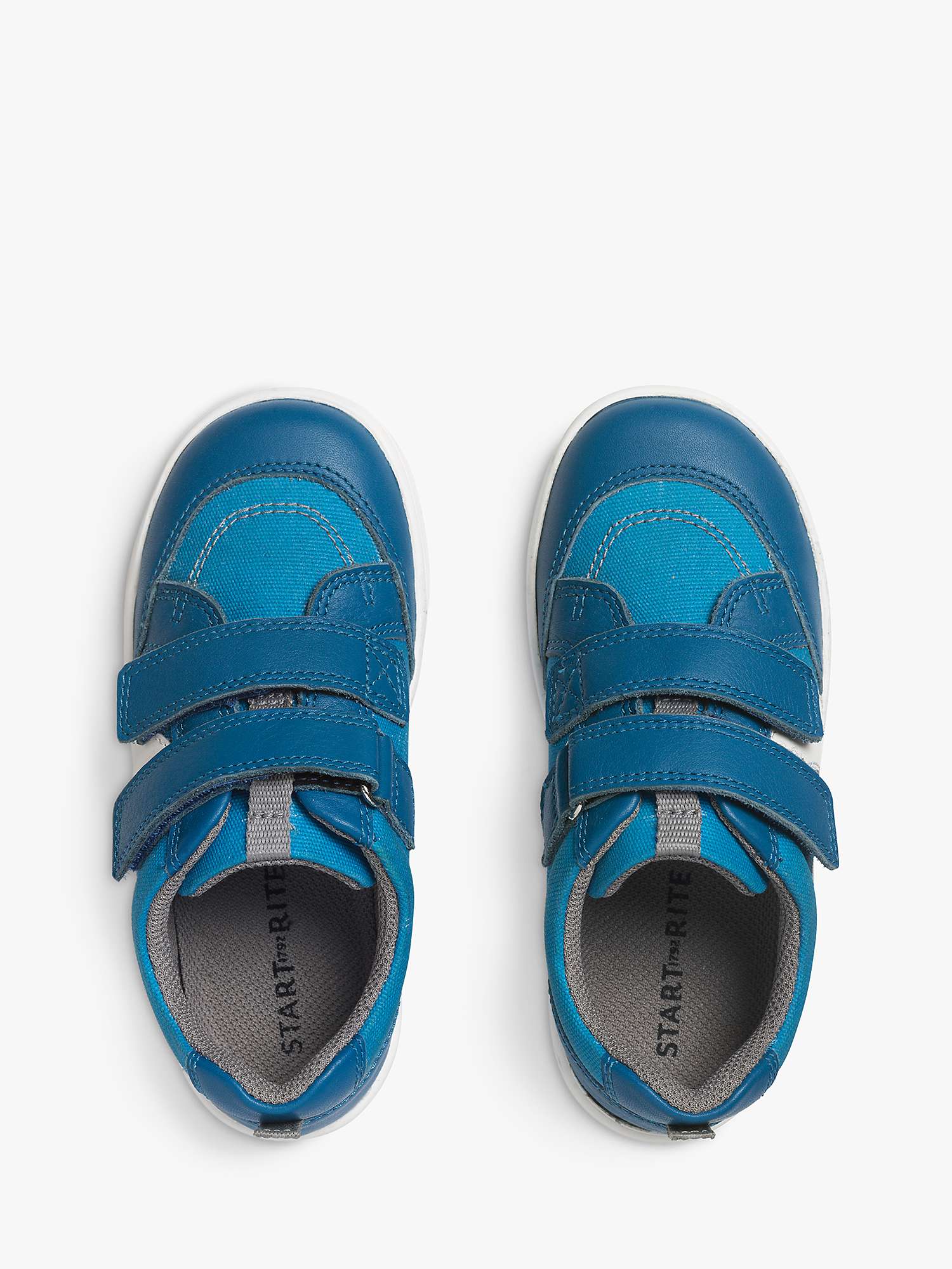 Buy Start-Rite Kids' Enigma Leather Trainers, Bright Blue Online at johnlewis.com